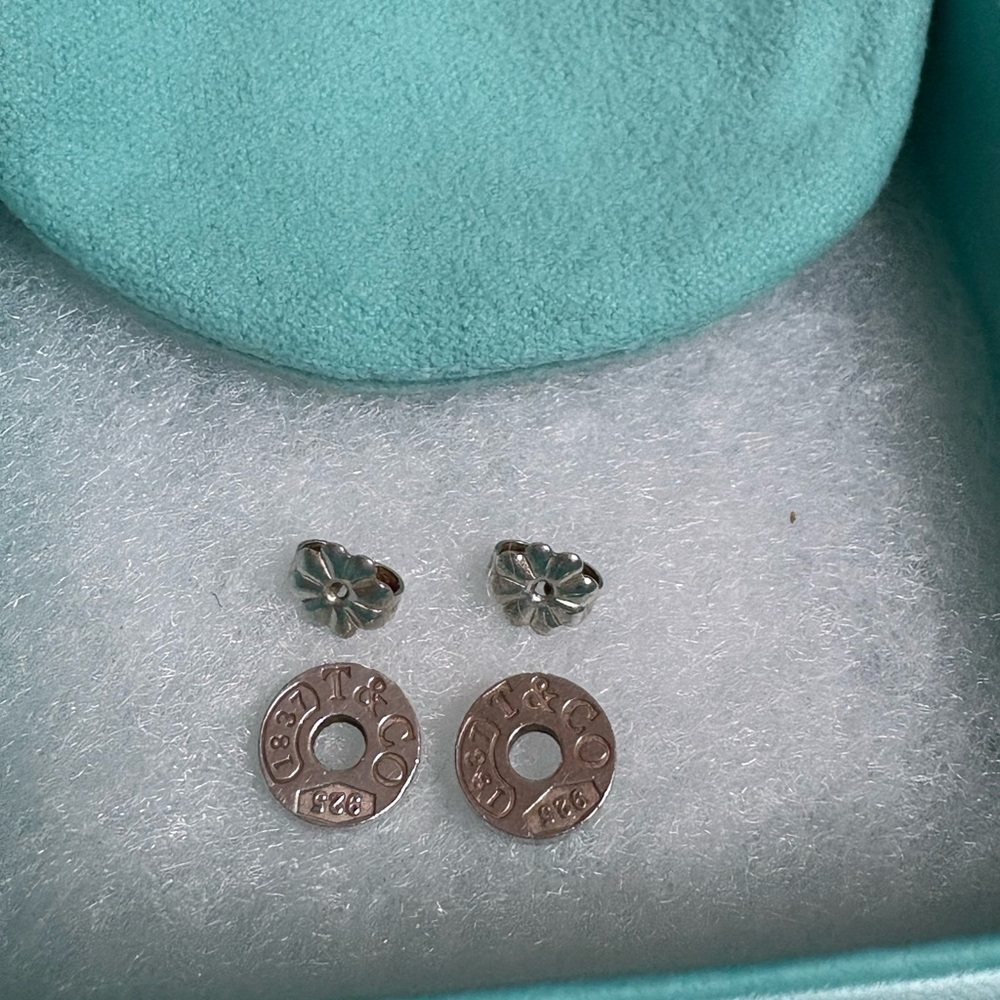 Tiffany & Co. 1837 Silver Earrings - Picture 2 of 6